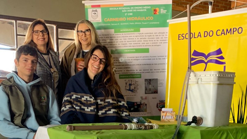 Carneiro Hidráulico foi projetado por alunos para captar água sem o uso de energia elétrica