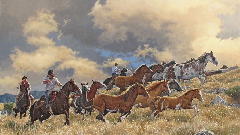 obra de Aldo Chiappe, nome La manada
