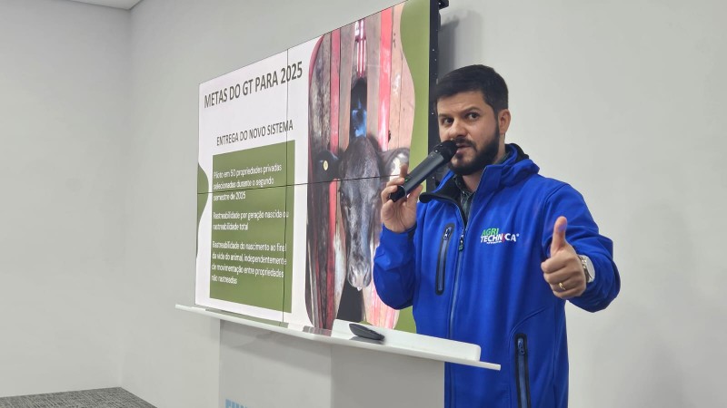 Secret&aacute;rio adjunto da Seapi M&aacute;rcio Madalena durante lan&ccedil;amento do projeto piloto